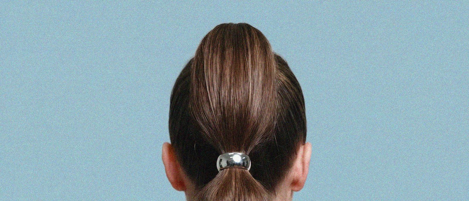Hairstyling detail